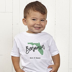 State Pride Personalized Toddler T-Shirt - Toddler 2T - Black