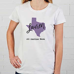 State Pride Personalized Ladies Fitted Tee - Ladies X-Large - White