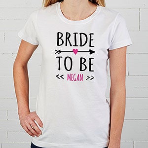 Personalized Bride Tribe Fitted Tee - Ladies Large - White