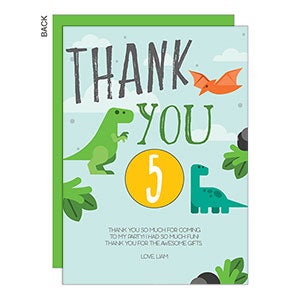 Rawr Like Dinosaur Party Thank You Cards - Set of 5