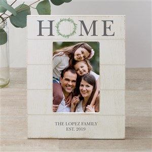 Home Wreath Personalized Family Shiplap Frame - 4x6 Vertical