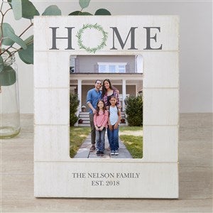 Home Wreath Personalized Family Shiplap Frame - 5x7 Vertical