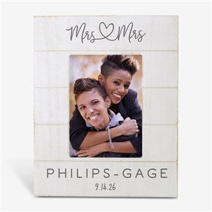 Infinite Love Personalized Wedding Shiplap Picture Frame 5x7 Vertical