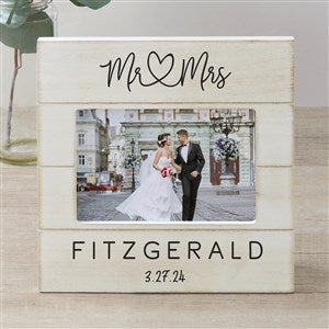 Personalized Wedding Picture Frames - Infinite Love - 4x6 Horizontal Shiplap - Unique Wedding & Anniversary Gifts - #24003