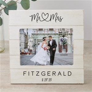 Infinite Love Personalized Wedding Shiplap Frame 5x7 Horizontal