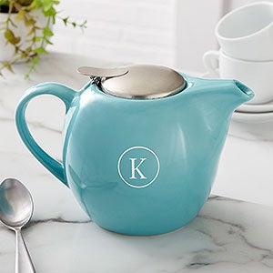 Classic Celebrations Personalized 30 oz. Turquoise Teapot with Infuser