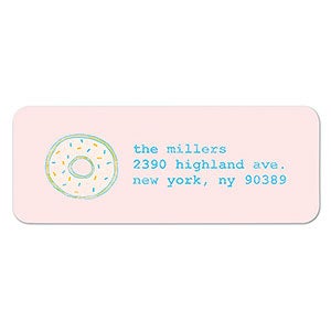 Donut Return Address Labels - 1 set of 60