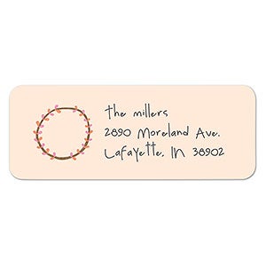 Easter Wreath Return Address Labels - 1 set of 60