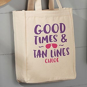 Good Times & Tan Lines 14x10 Canvas Tote Bag