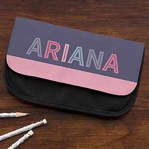 Girl's Colorful Name Personalized Pencil Case
