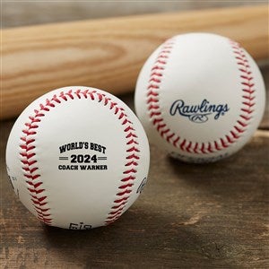 Coach of the Year Personalized Rawlings Baseball