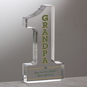 #1 Grandpa Personalized Colored Keepsake Award