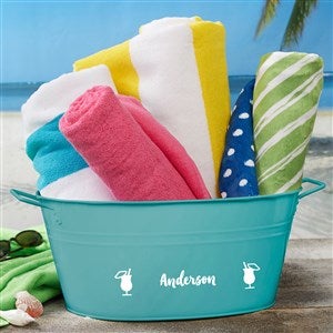Summer Fun Personalized Beverage Tub-Teal