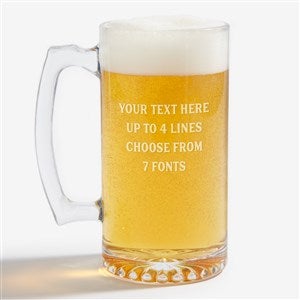 Write Your Own Engraved 25 oz. Beer Mug Glass - #24174-M