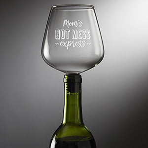 Hot Mess Express Personalized ChugMate Wine Glass Topper