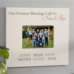 Greatest Blessings Personalized 5x7 Wall Frame - Horizontal