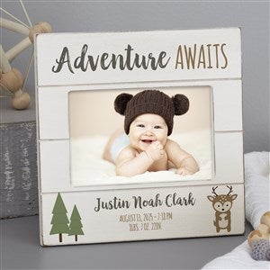 Woodland Adventure Deer Personalized Shiplap Frame