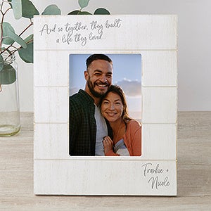Together They Built A Life Personalized Shiplap Picture Frame - 5x7 Vertical