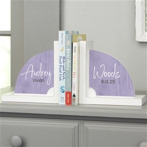 Elegant Baby Personalized Nursery Bookends