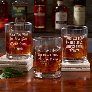Personalized Whiskey Glasses - Add Any Text - 24321