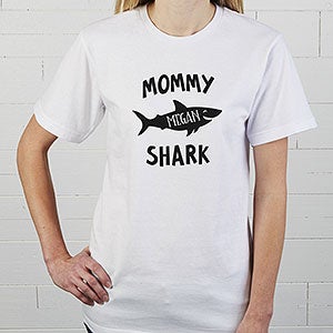 Personalized Mommy Shark T-Shirt - Adult X-Large - Navy