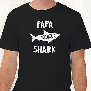 Personalized Baby Shark Adult T-Shirt - Adult X-Large - Black