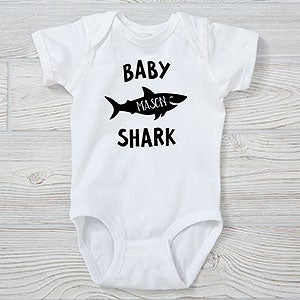 Baby Shark Personalized Baby Bodysuit