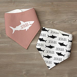 Baby Shark Personalized Bandana Bibs