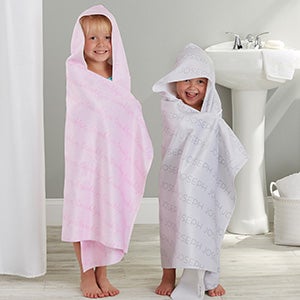 Playful Name Personalized Kids Hooded Bath Towel
