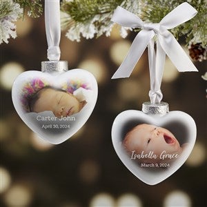 Baby Photo Personalized Deluxe Heart Ornament - #24501