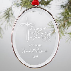 Perfect Gift Personalized Glass Baby Ornament