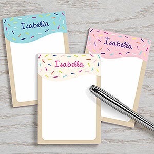 Colorful Sprinkles Personalized Mini Notepads - Set of 3
