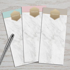 Marble Personalized Magnetic Notepads - Set of 3