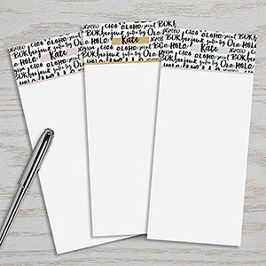 Around the World Hello Personalized Magnetic Notepads - Set of 3