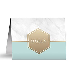 Marble Personalized Note Cards - Set of 12