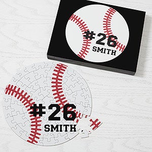 Baseball Personalized 68 Pc Round Puzzle