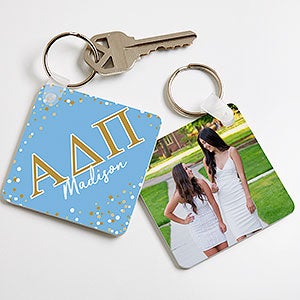 Alpha Delta Pi Personalized Photo Keychain