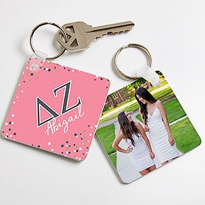 0 Delta Zeta Personalized Photo Keychain