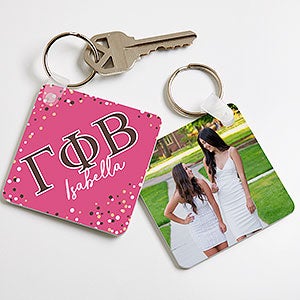 0 Gamma Phi Beta Personalized Photo Keychain