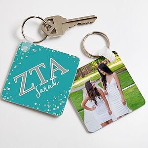 0 Zeta Tau Alpha Personalized Photo Keychain