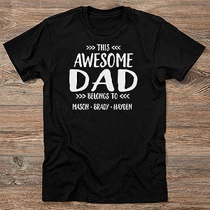 This Awesome Dad Belongs To Personalized T-Shirt - 24708-AT