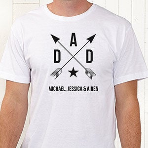 Personalized Dad Symbols T-Shirt - Adult Small - Light Gray