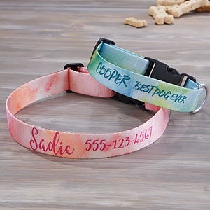 Watercolor Personalized Dog Collars - 24711