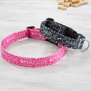 Pet Repeating Name Personalized Dog Collars - 24712