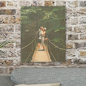 Portrait Photo Natural Wood Panel Photo Print - 16x20
