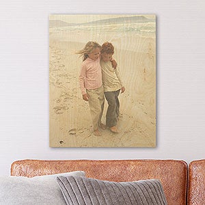 Portrait Photo Natural Wood Panel Photo Print - 11x14