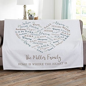 Farmhouse Heart Personalized 50x60 Sweatshirt Blanket