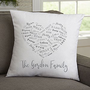 Farmhouse Heart Personalized 18-inch Velvet Throw Pillow