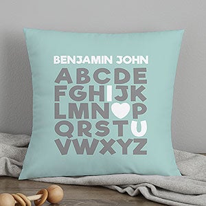 Alphabet Message Personalized 14-inch Throw Pillow