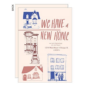 We Have a New Home Moving Announcement - Set of 5